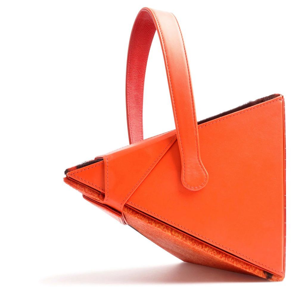 OSTWALD Finest Couture Bags - Pyramide Masterpiece In Orange Red & Brown