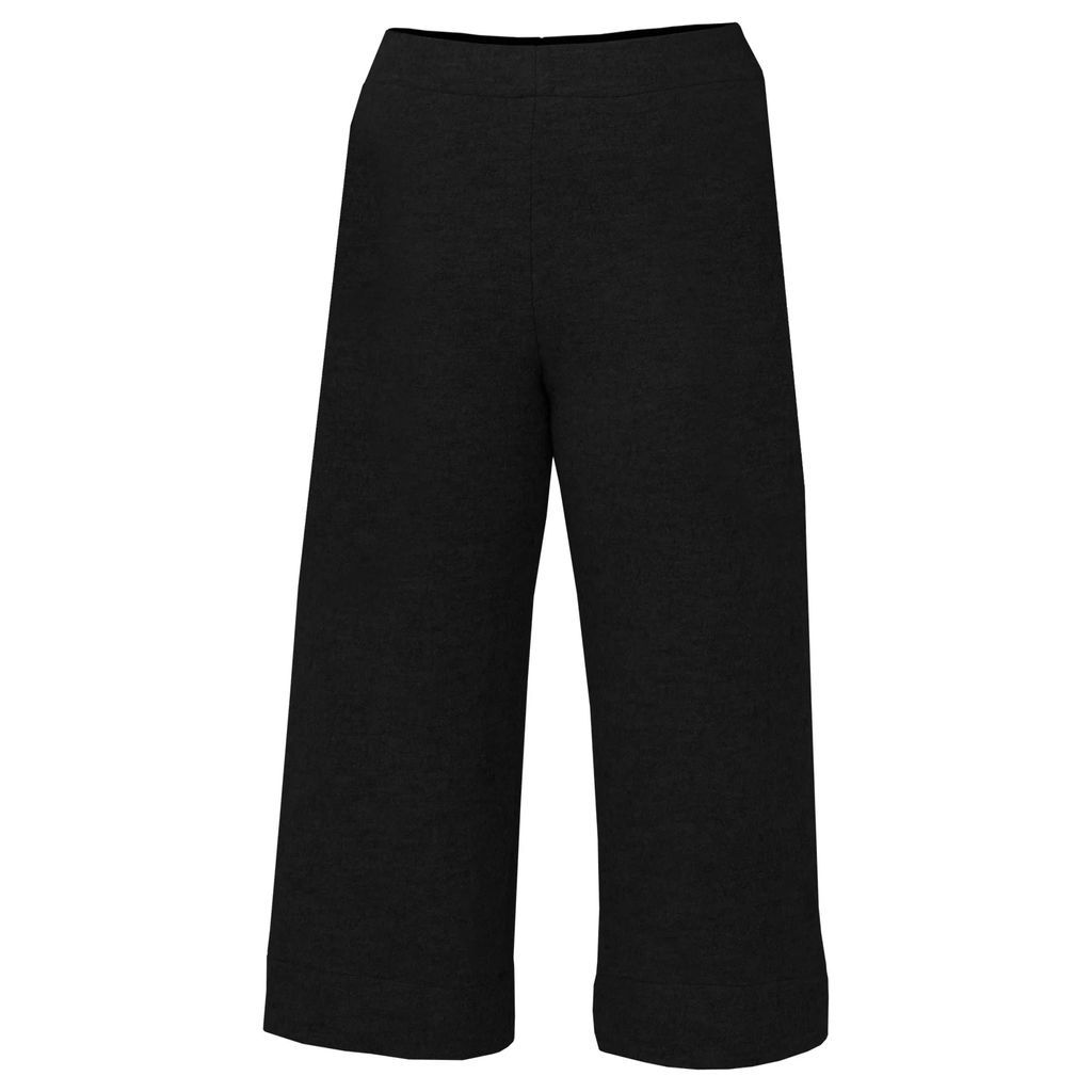 keegan - Black Pure Wool Wide Leg Lounge Pants