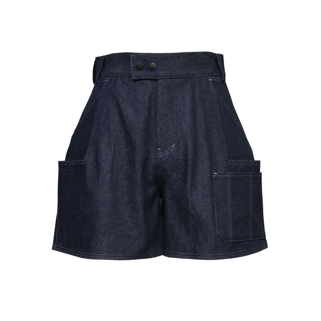 ARIAK - Dark Blue Raw Denim Shorts