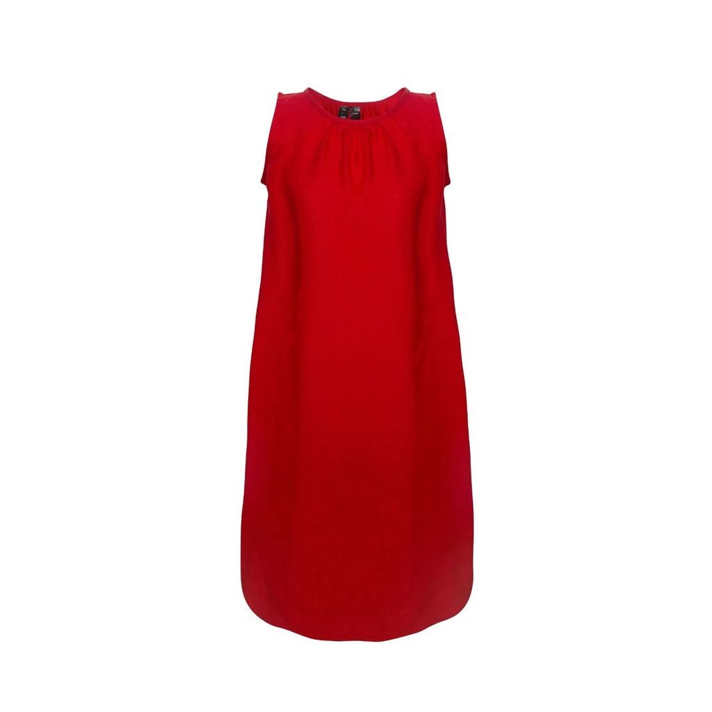 be-with - Soft Linen Dress For Hugs - Red