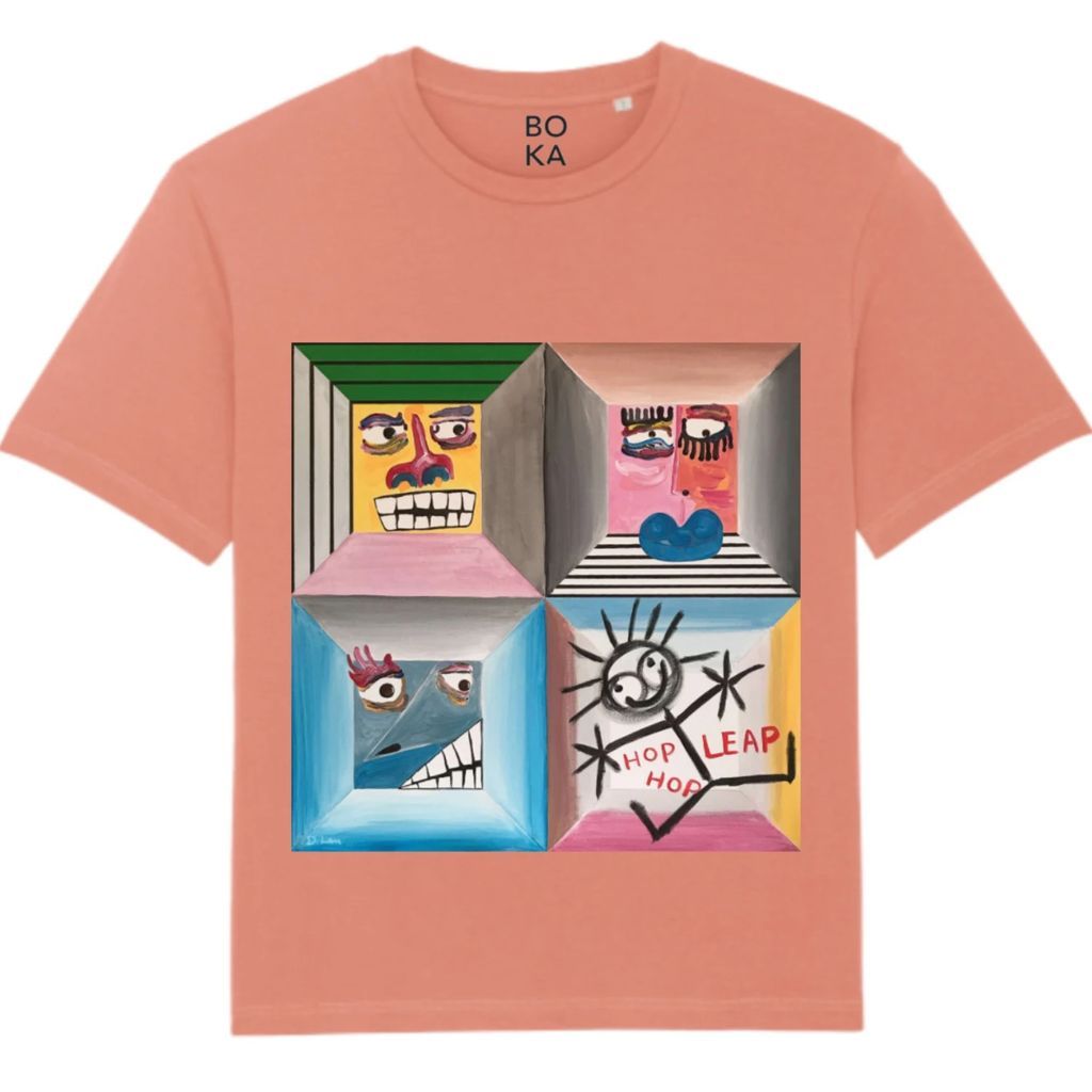 Boutique Kaotique - Four Moods Organic Cotton T-Shirt Rose Clay.