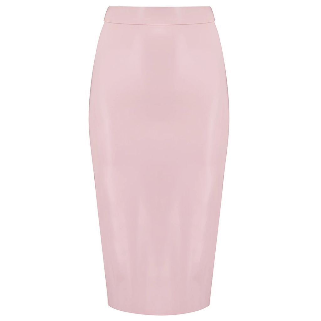 Elissa Poppy - Latex Midi Skirt - Pink