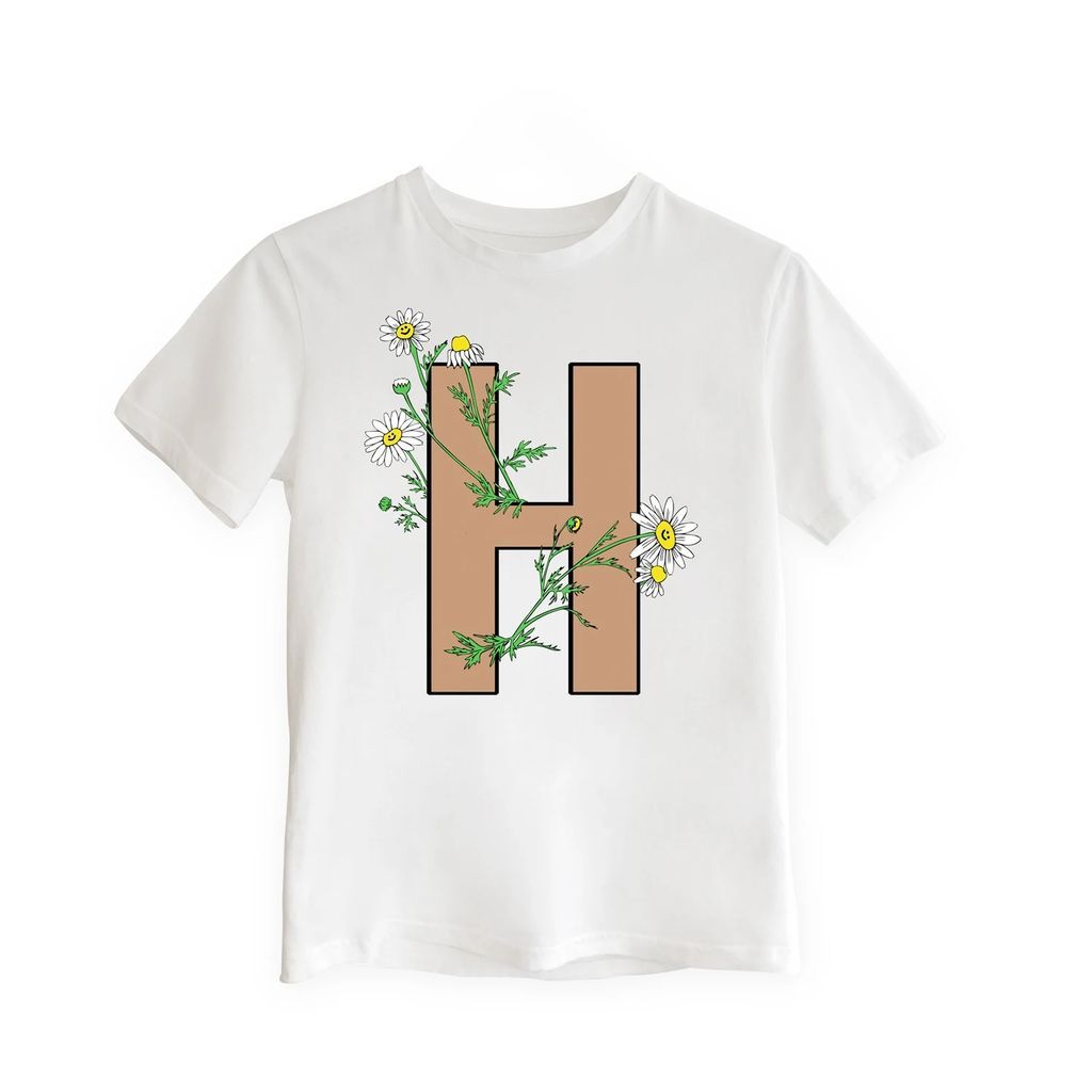 House of Alice - H T-Shirt Beige White