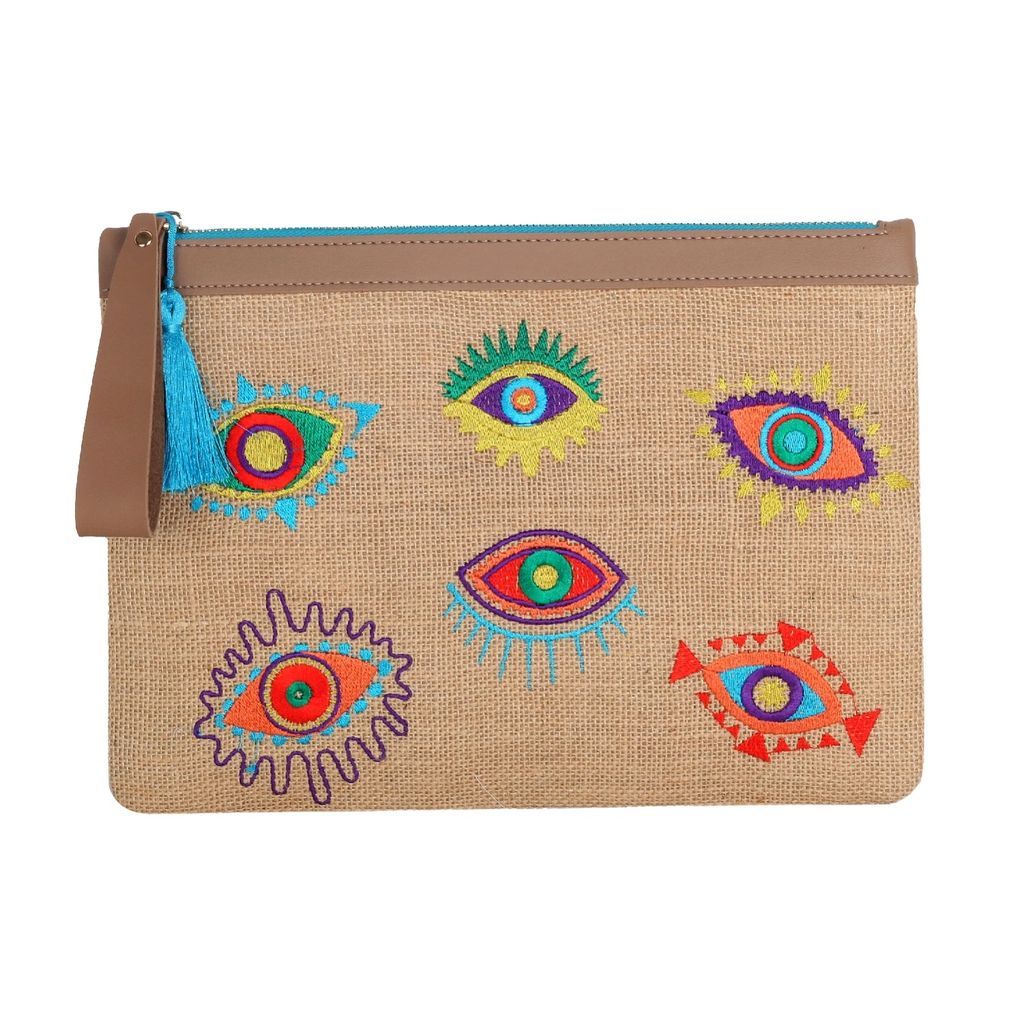 EynaCo - Embroidery Clutch-Funky Eye