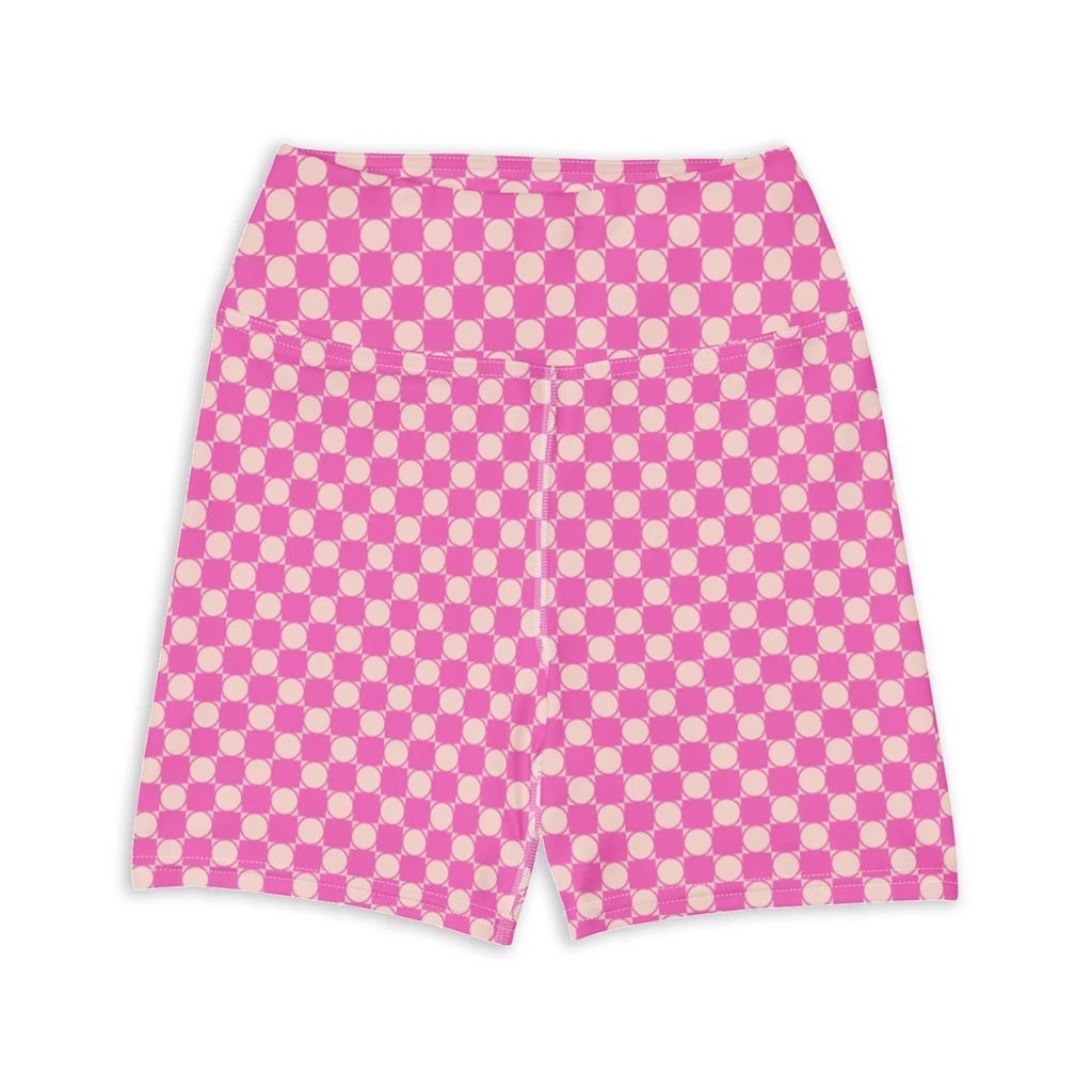 Kikina Designs - Checkered Cycling Shorts In Pinks