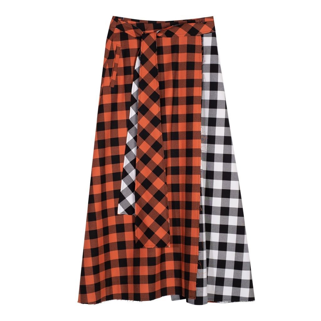 KÄT - Kara Colour-block Midi Wrap Skirt - Multicolour