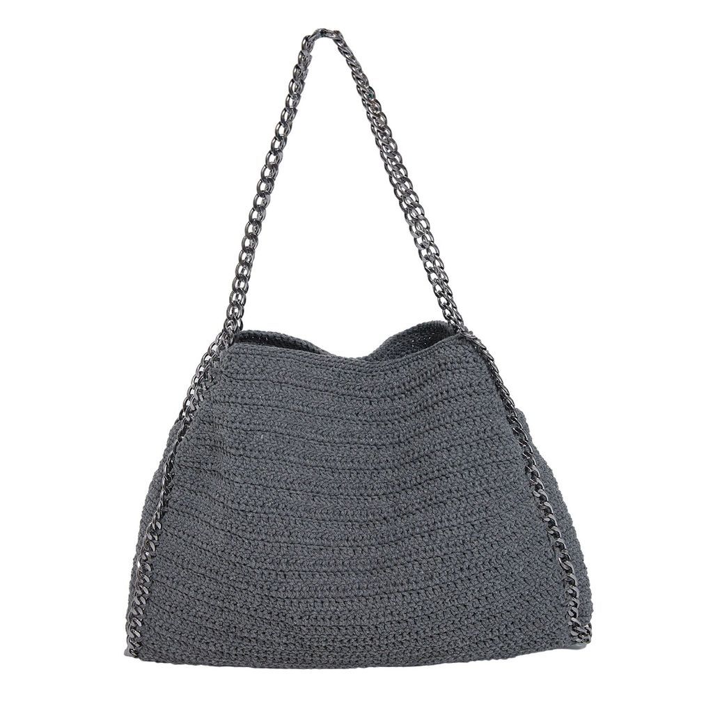 N'Onat - Bodrum Crochet Chain Bag In Grey