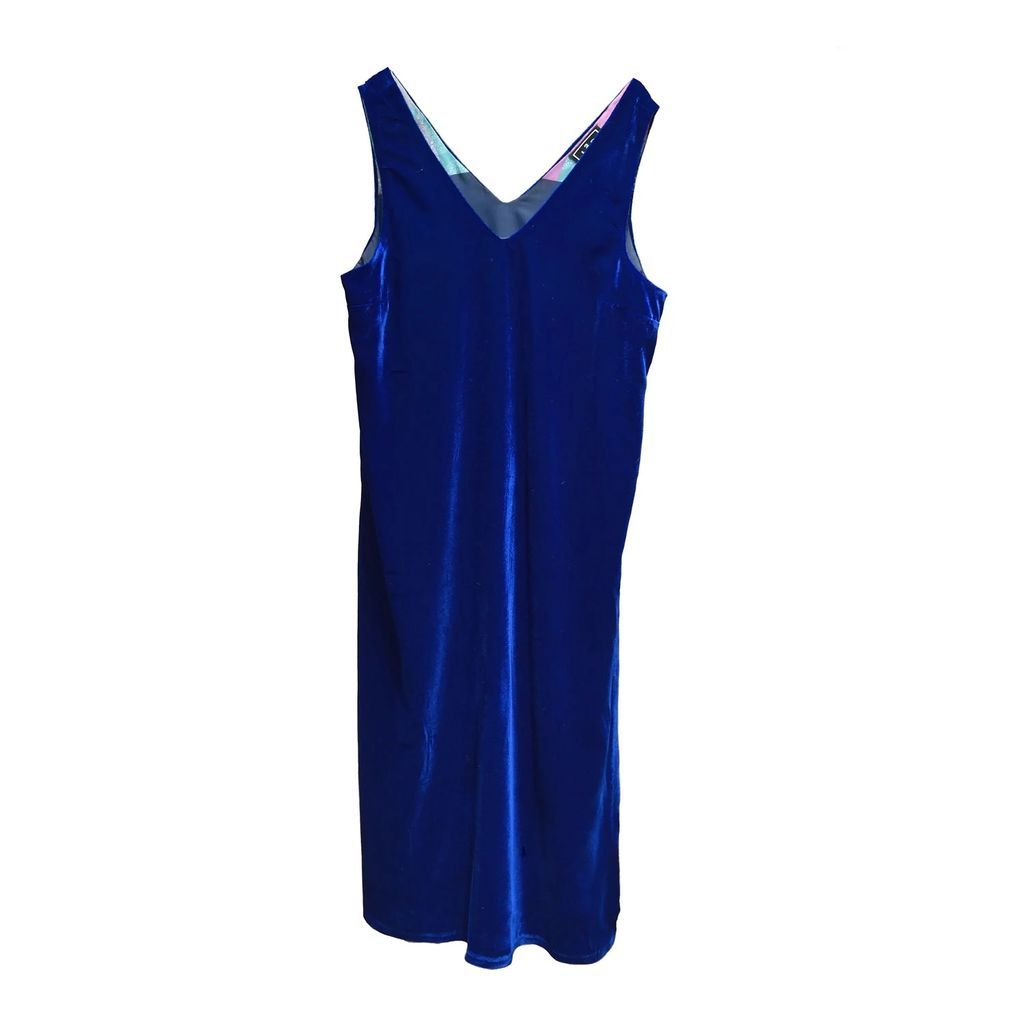 L2R THE LABEL - Marcel Slip Dress With Slit in Royal Blue