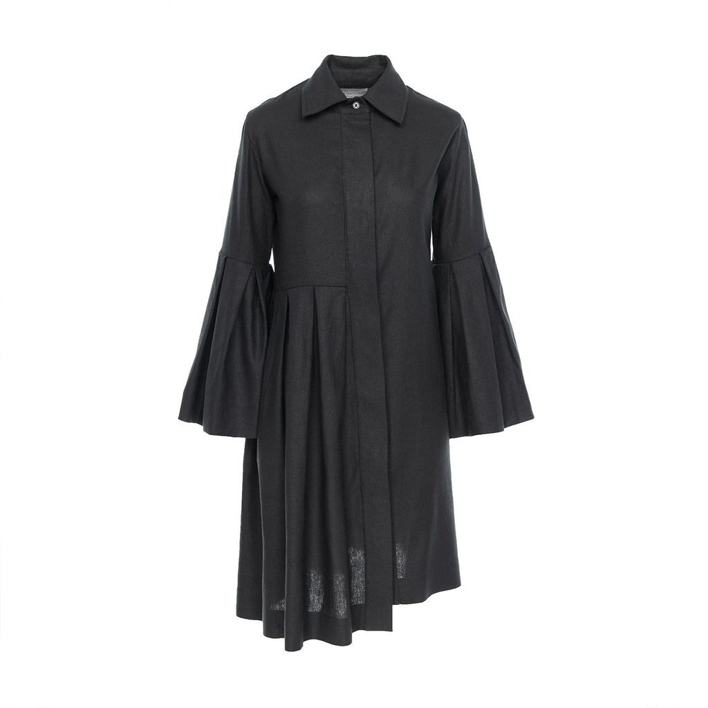 ROSERRY - Valencia Midi Shirt Dress in Black