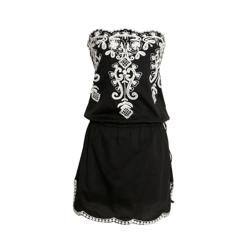 Tabla - Goddess Cotton Short Dress Black