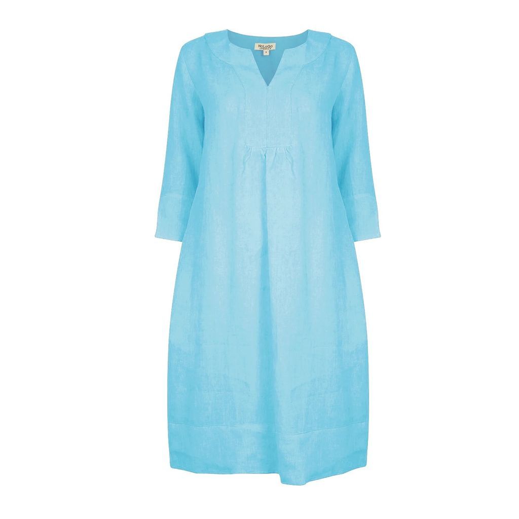 NoLoGo-chic - Life Style Easy Tunic Dress - Linen -Sky Blue
