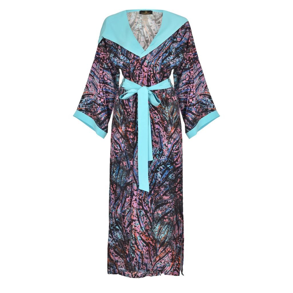 Pleasure Of Silk - Deepblue Matte Silk Kimono