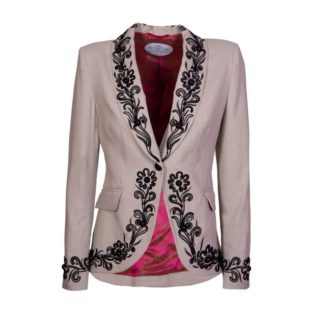 The Extreme Collection - Black Embroidered Blazer Viridiana