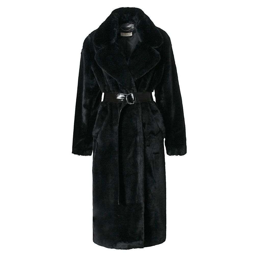 Aggi - Kylie Warm Black Faux Fur Coat