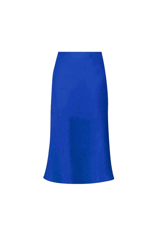 AMY LYNN - Jolie Electric Blue Satin Slip Skirt