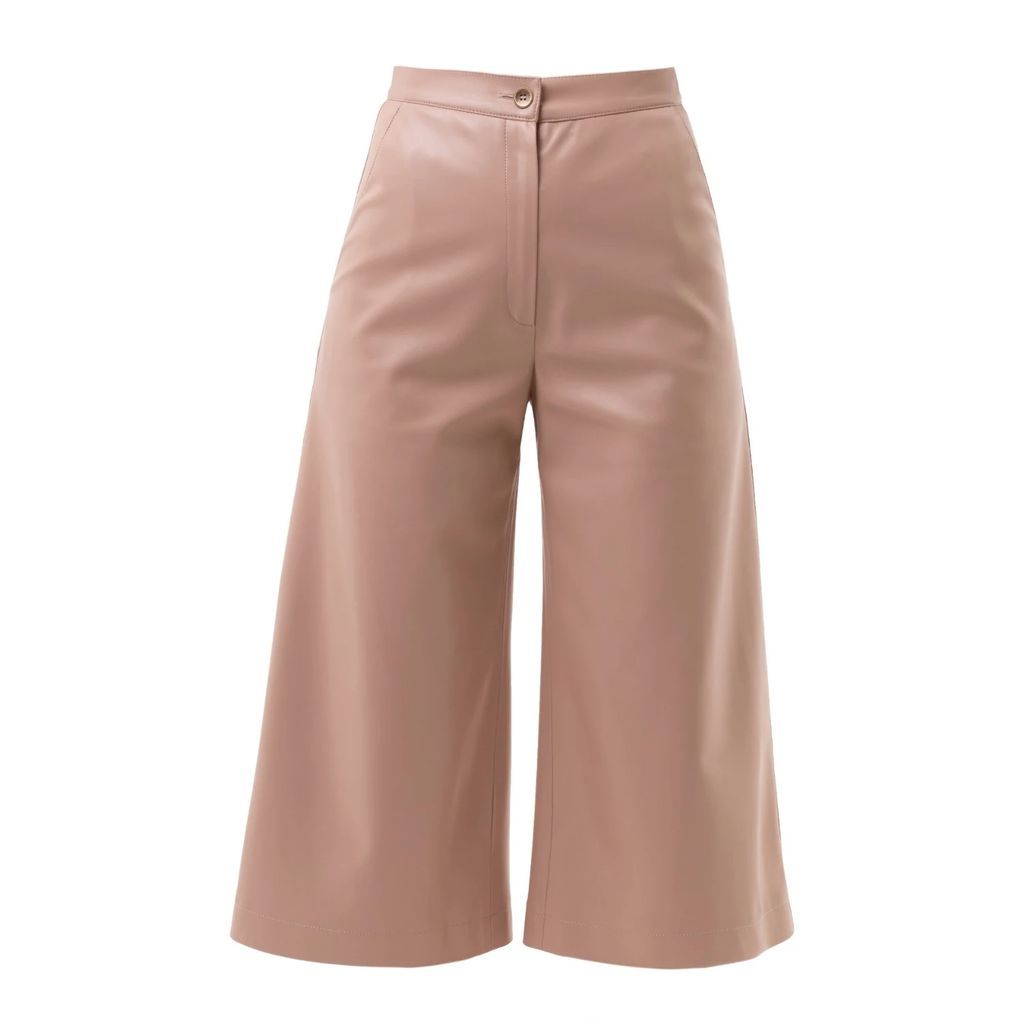 Julia Allert - Rose Faux Leather Cropped Trousers