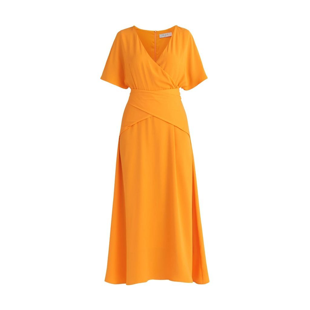 PAISIE - Bell Sleeve Maxi Dress In Orange