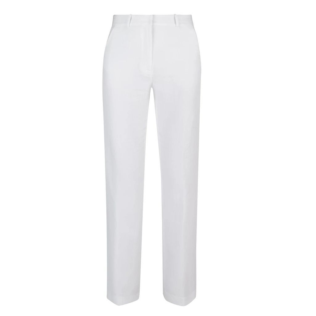 BYLUMA - Straight Trousers In White