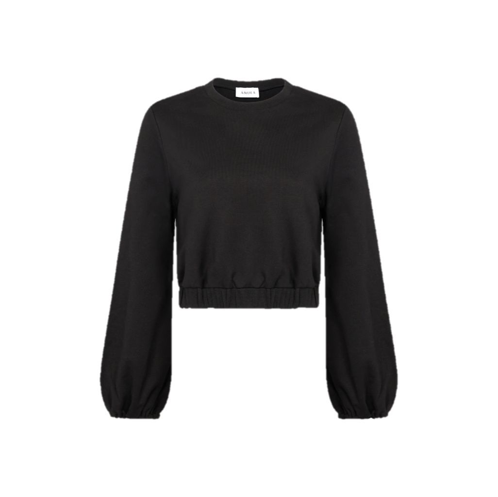ANULA - Jumper With Sleeve Detail Black