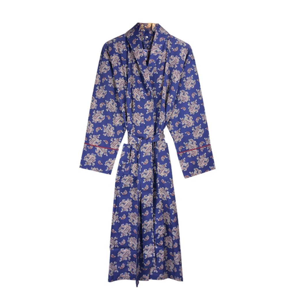 Bown Of London - Women's Lightweight Dressing Gown - Gatsby Paisley Blue