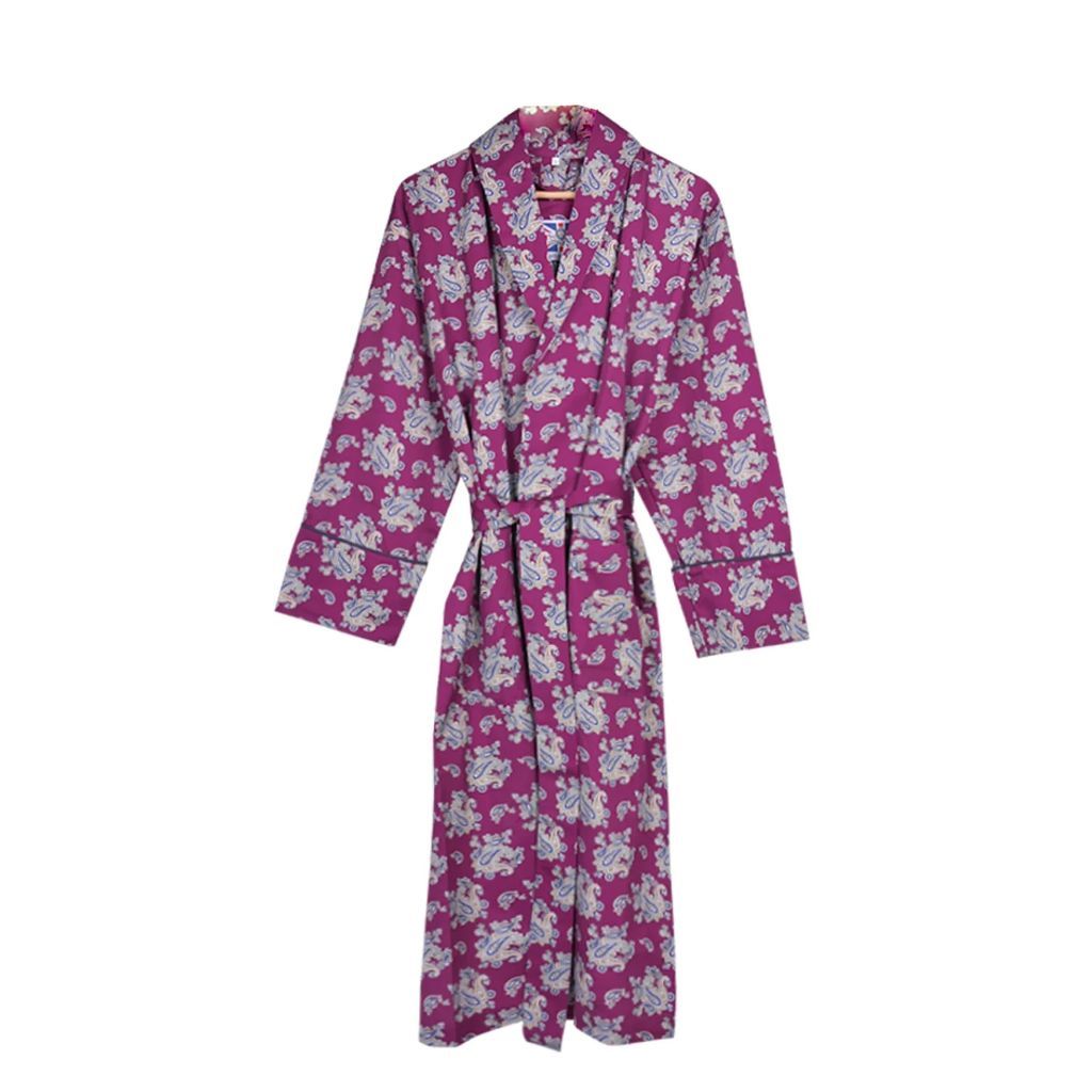 Bown Of London - Women's Lightweight Dressing Gown - Gatsby Paisley Wine