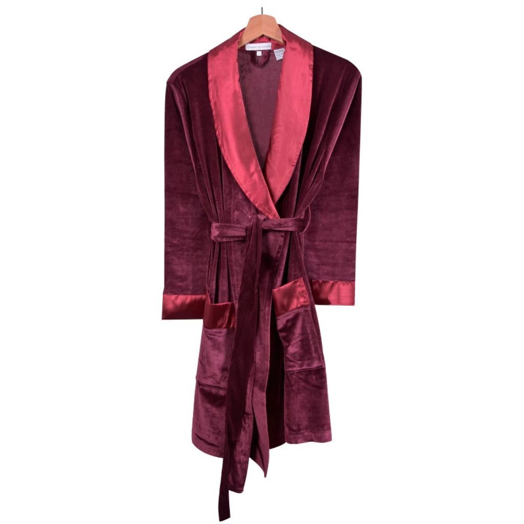 Bown Of London - Venus Ladies Velvet Robe In Burgundy