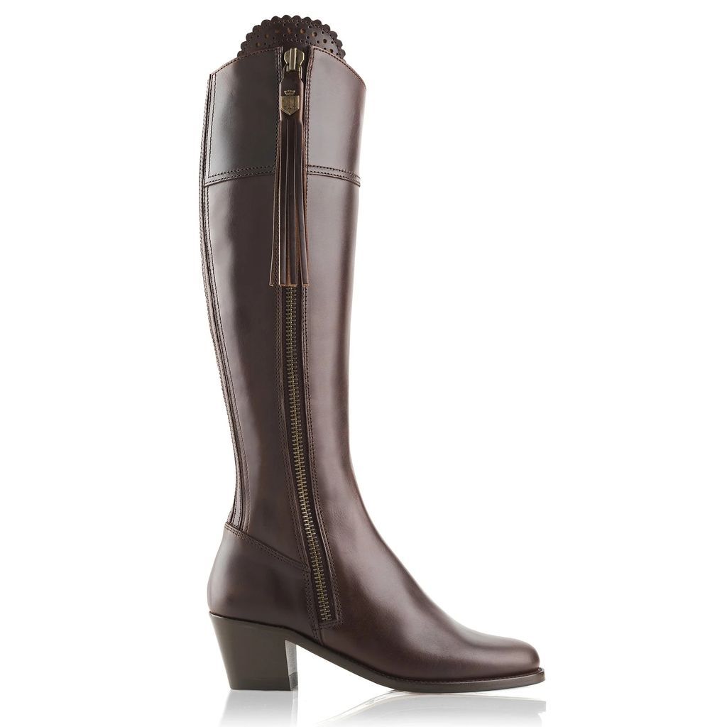 Fairfax & Favor - The Heeled Regina Mahogany Leather - Leather Boot