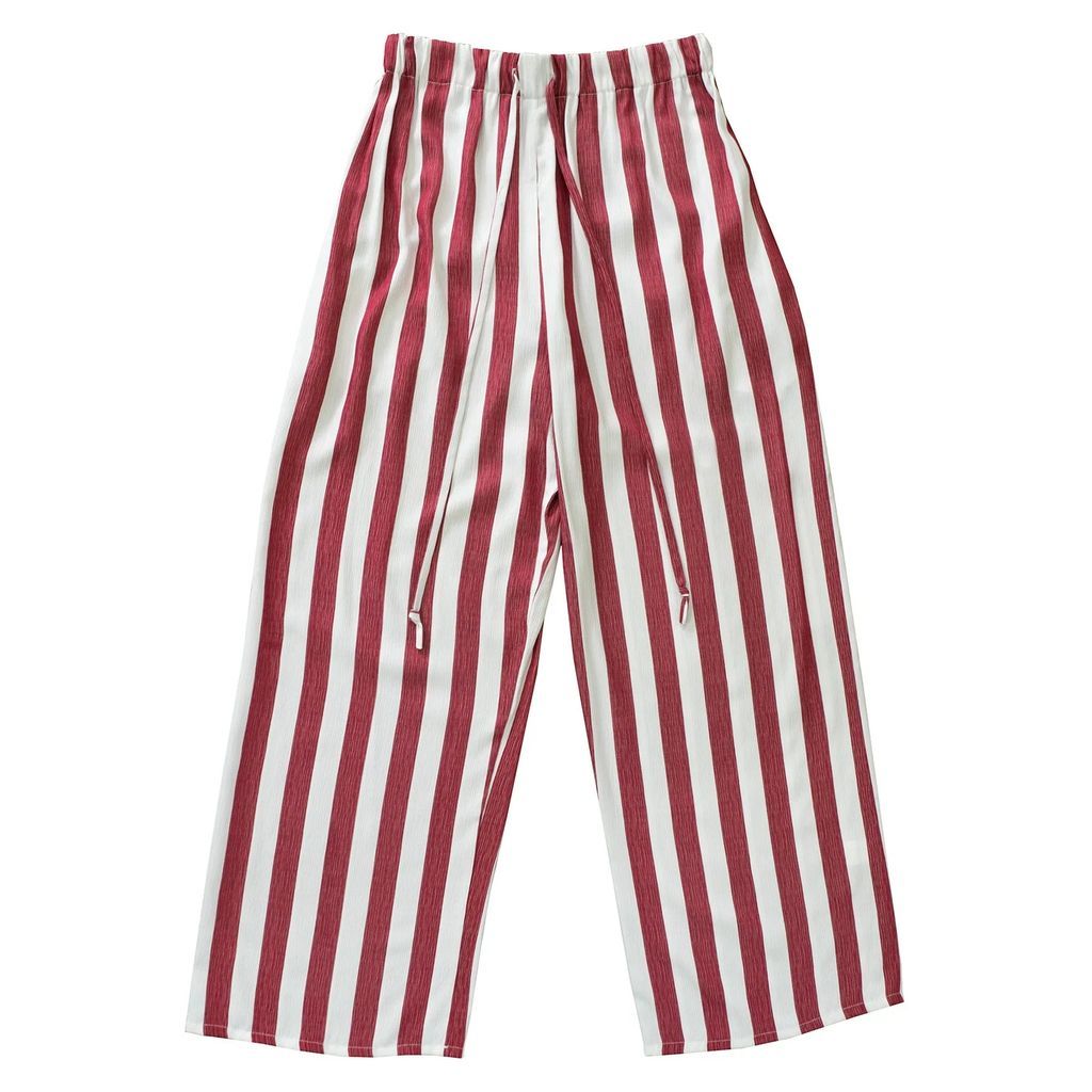keegan - Red & White Striped High Waisted Pants