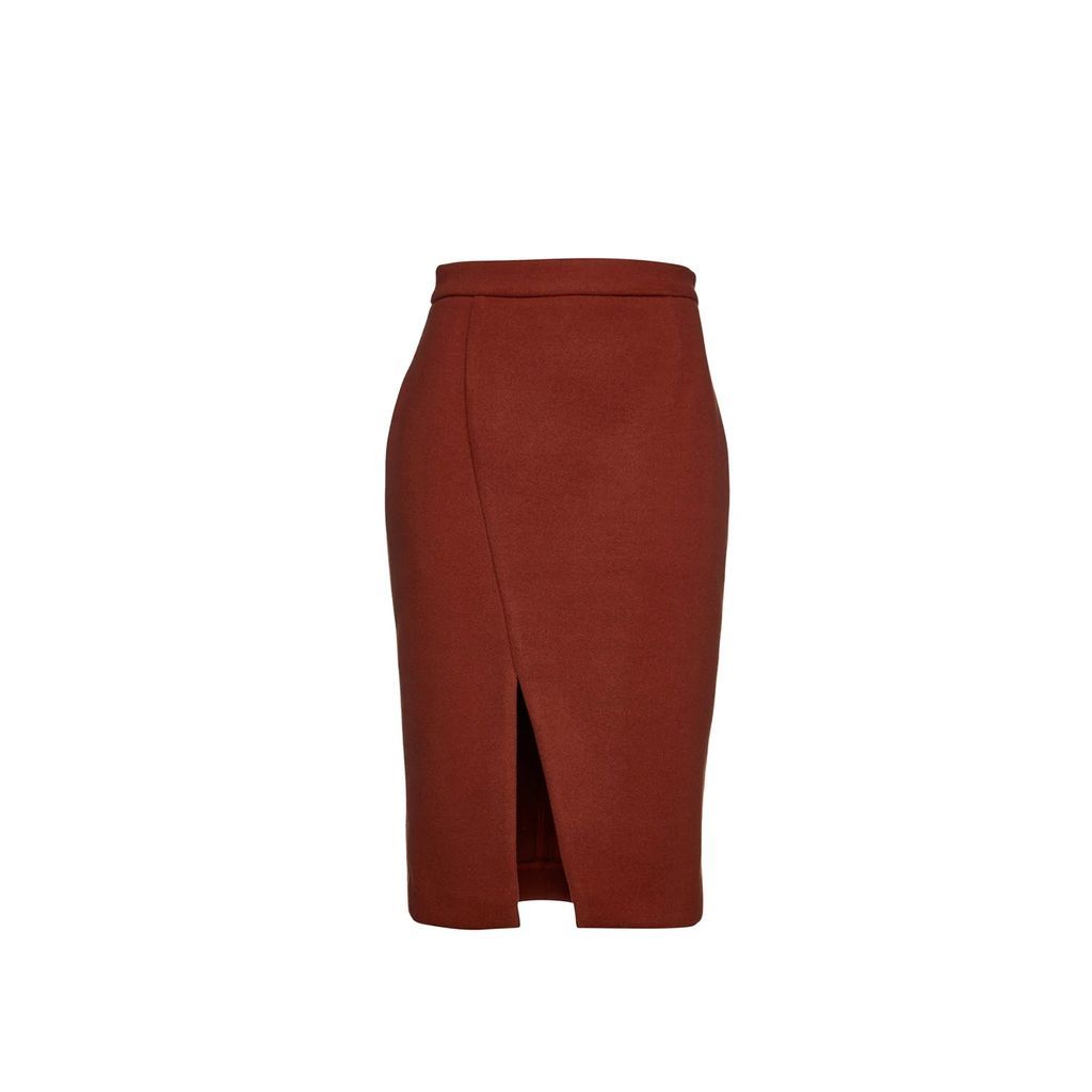 Conquista - Brick Red Mouflon Pencil Skirt