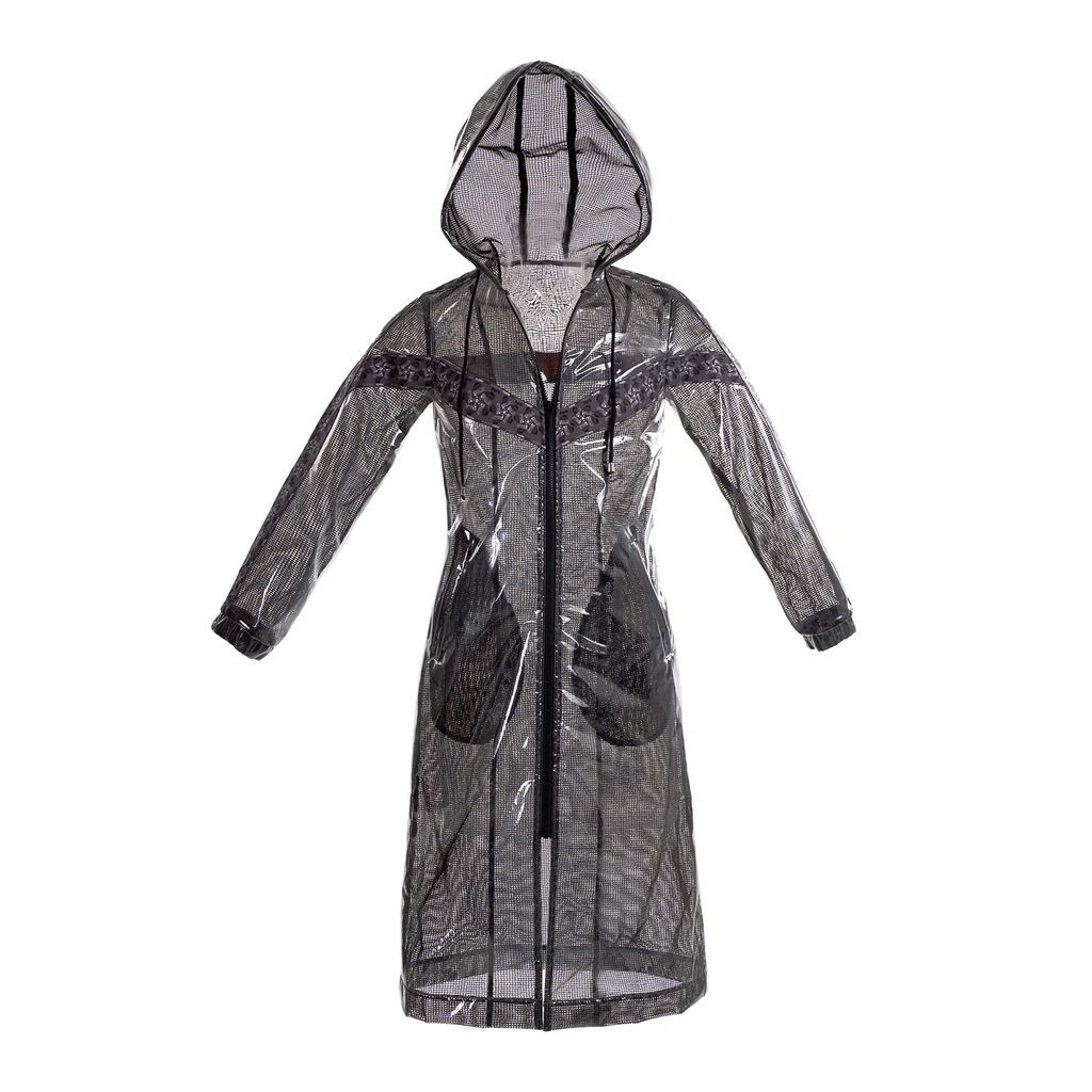 Yvette LIBBY N'guyen Paris - Women - Designer Transparent Raincoat - Transparent In Black - Lukewarm - Noir