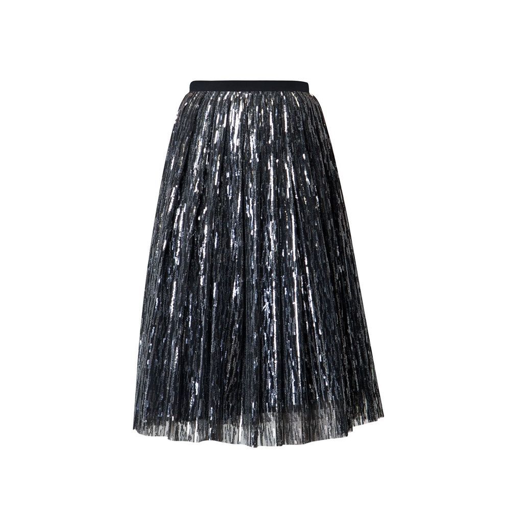 Rumour London - Fairy Midi Sequined Skirt In Silver