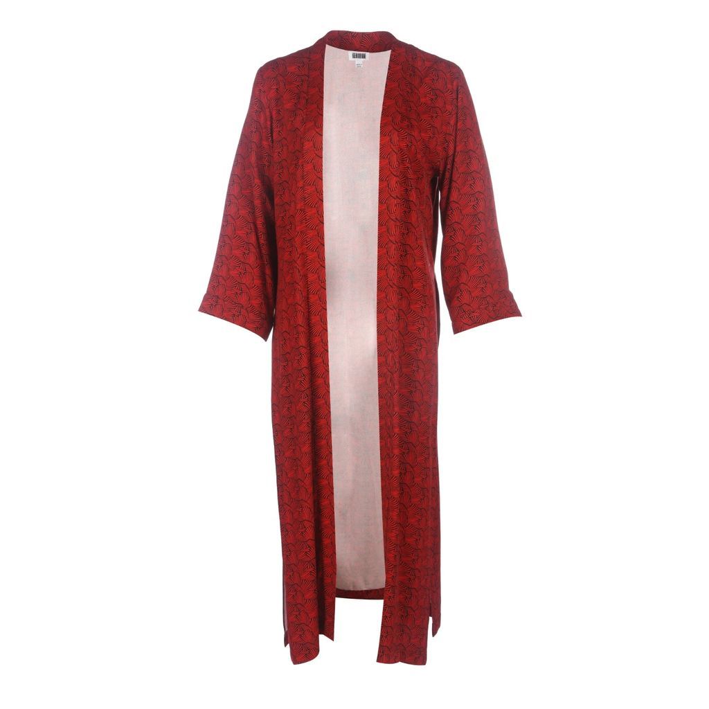IN OUR NAME - Batian Lenzing™ Ecovero™ Red Printed Long Kimono