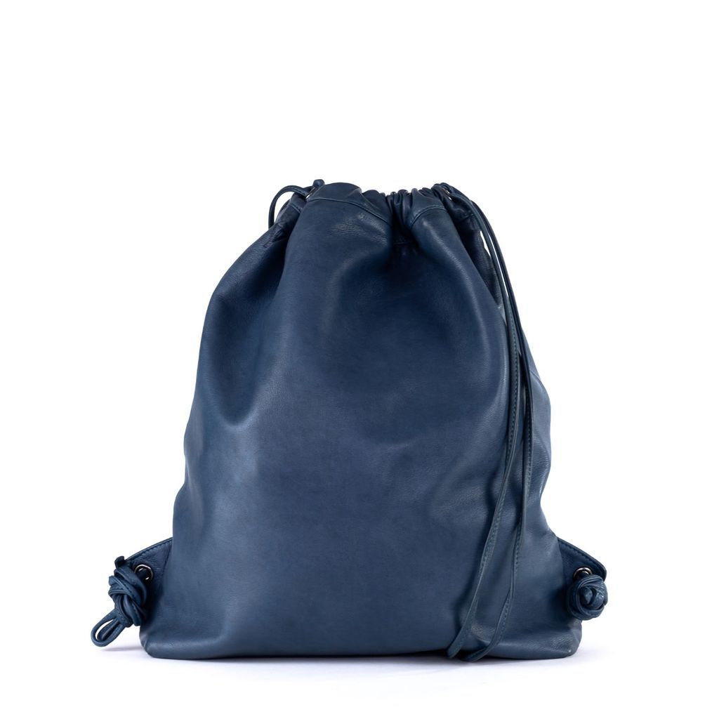 Women's Blue Mavis Drawstring Backpack In Petrol Taylor Yates