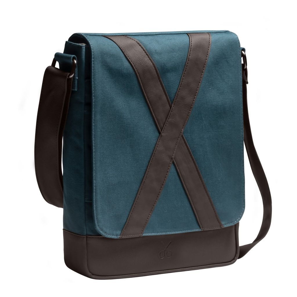 Women's Blue Unisex Design Vertical Messenger Bag Methone - Ocean One Size KAFT