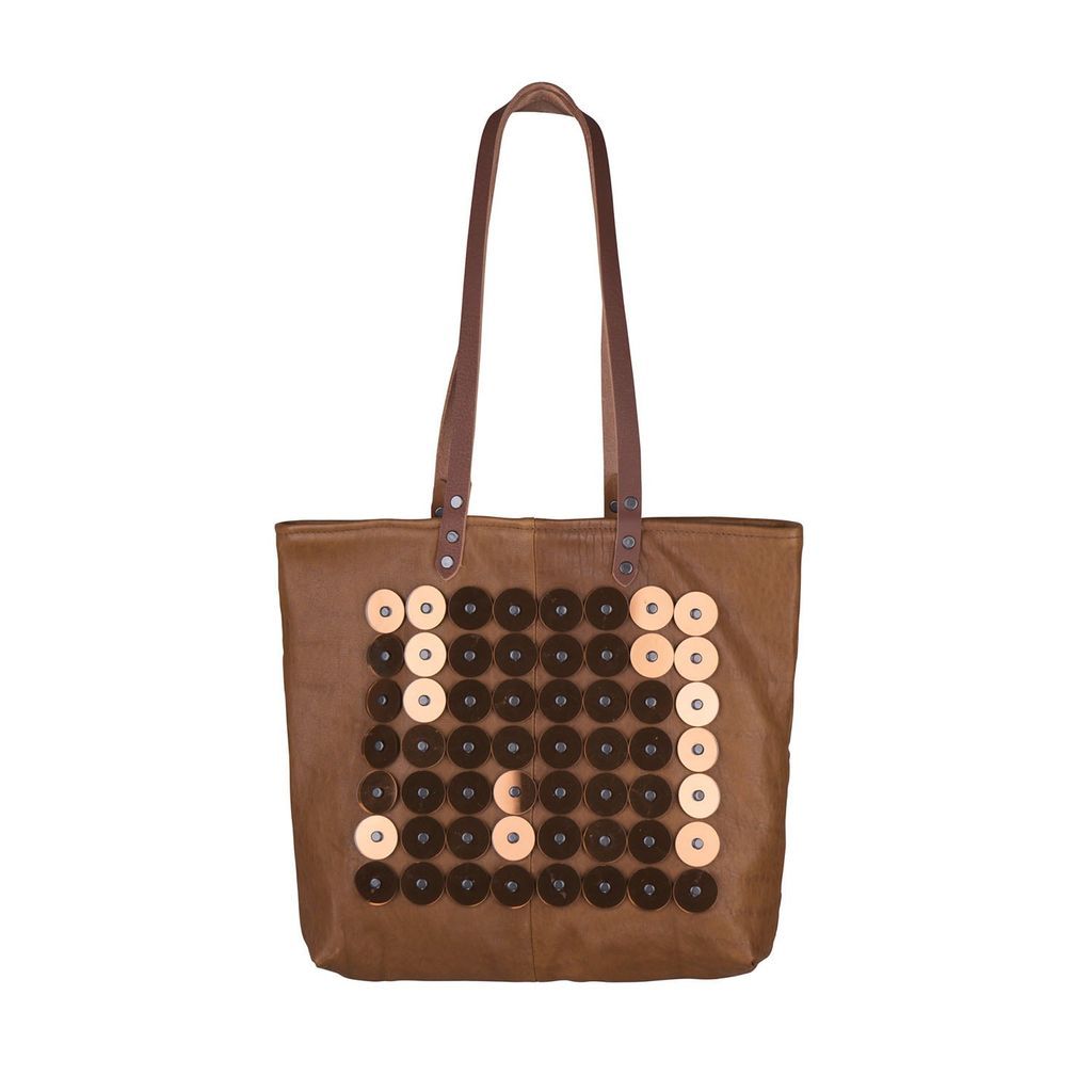 Women's Neutrals / Gold / Brown Medium Bag - Disco - Brown, Gold, Multicolour, Neutrals Metanoia Leather