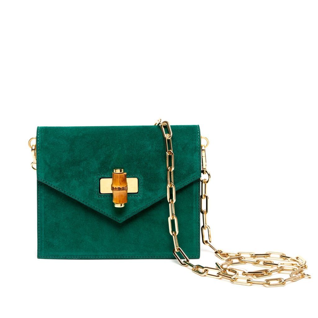 Women's Margaux Teal Suede Crossbody Bag Primo Luxe