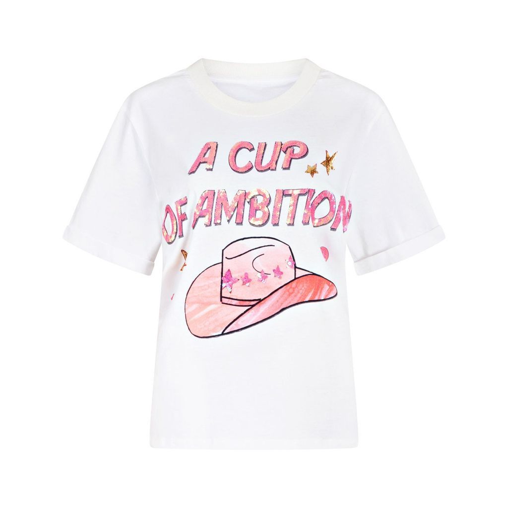 Women's Pink / Purple / White A Cup Of Ambition Tee Extra Small Bonita Collective