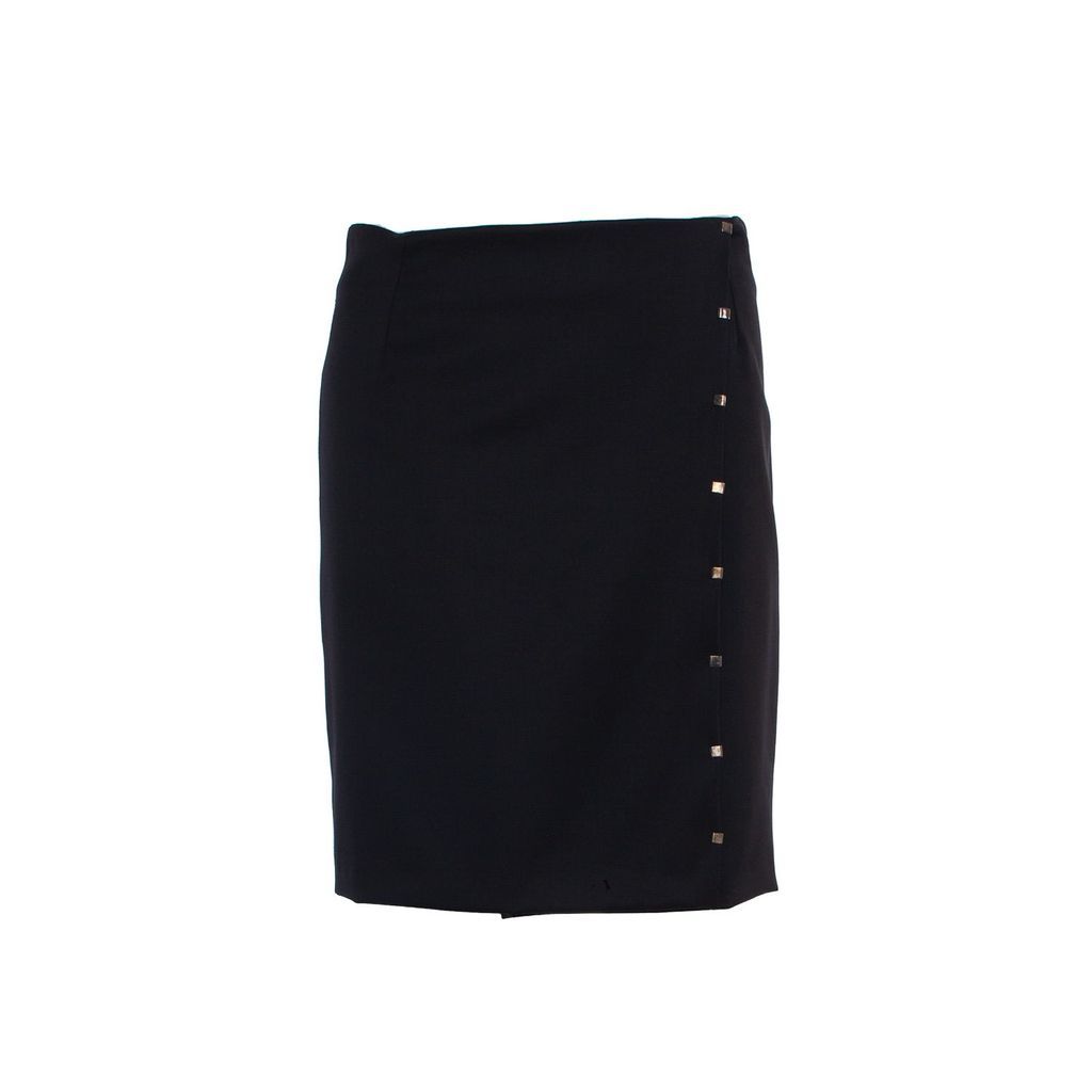 Women's Black Wool Skirt Extra Small PENDA