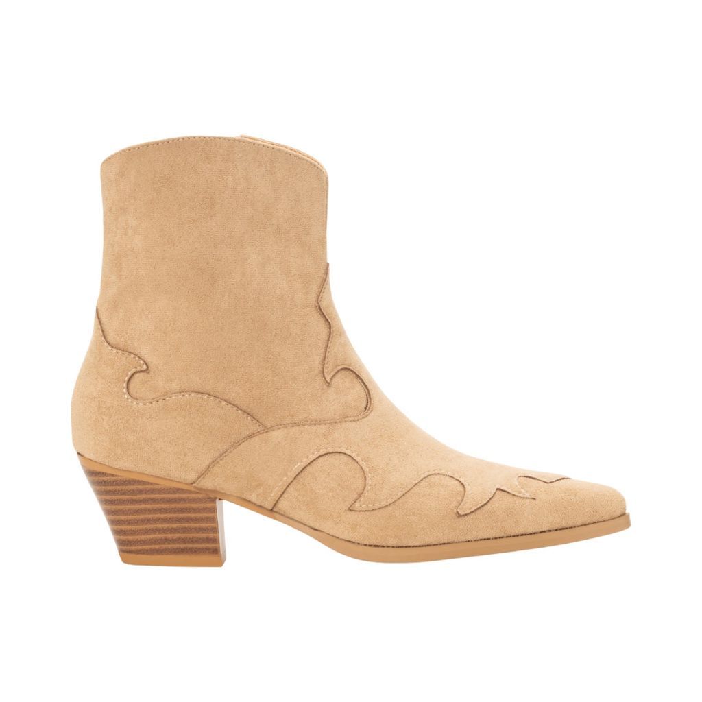 Women's Neutrals 'Vanessa Wu' Beige Clyde Cowboy Boots With Western Cutouts 3 Uk At Last...