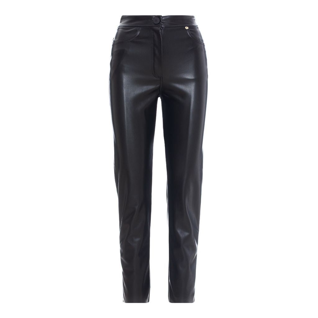 Women's Black Faux Leather Pants Xxs Nissa