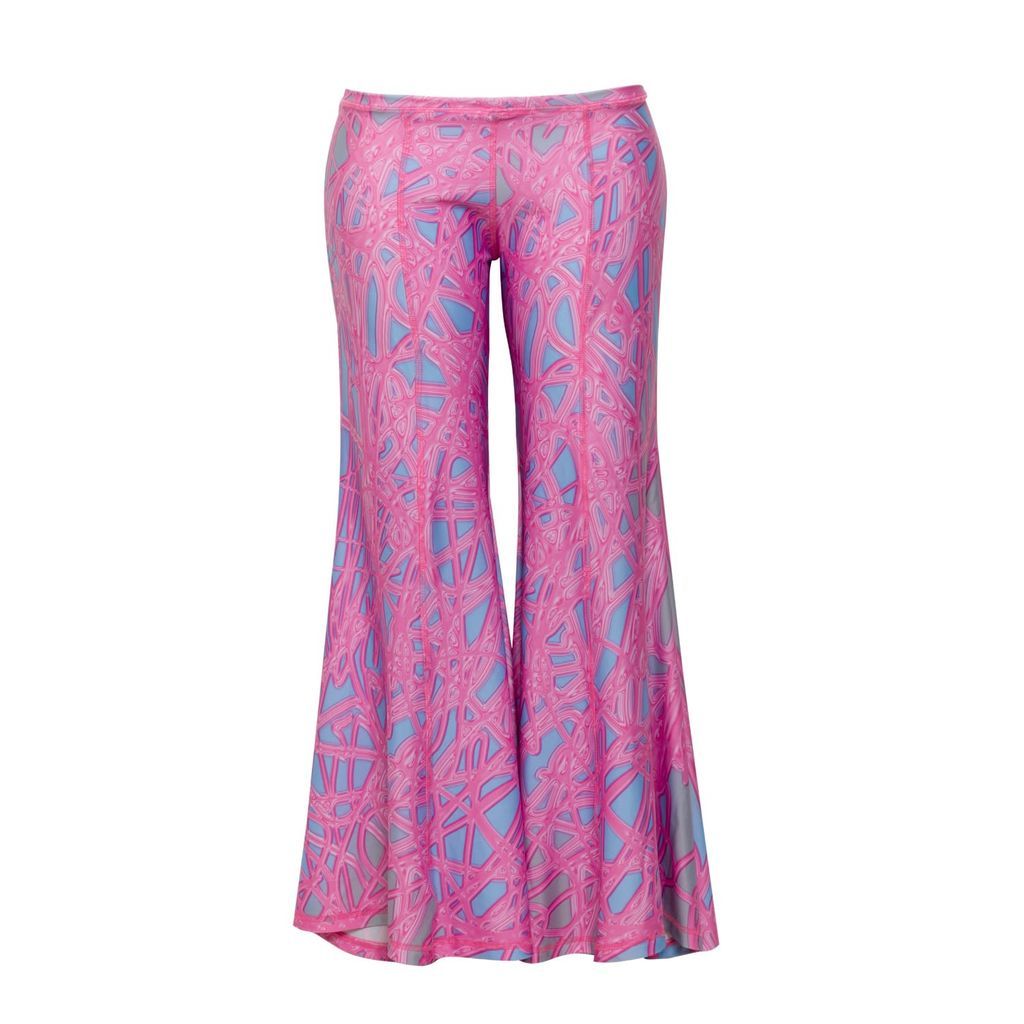 Women's Pink / Purple Plastic Victorian Low Rise Pants Extra Small Paloma Lira