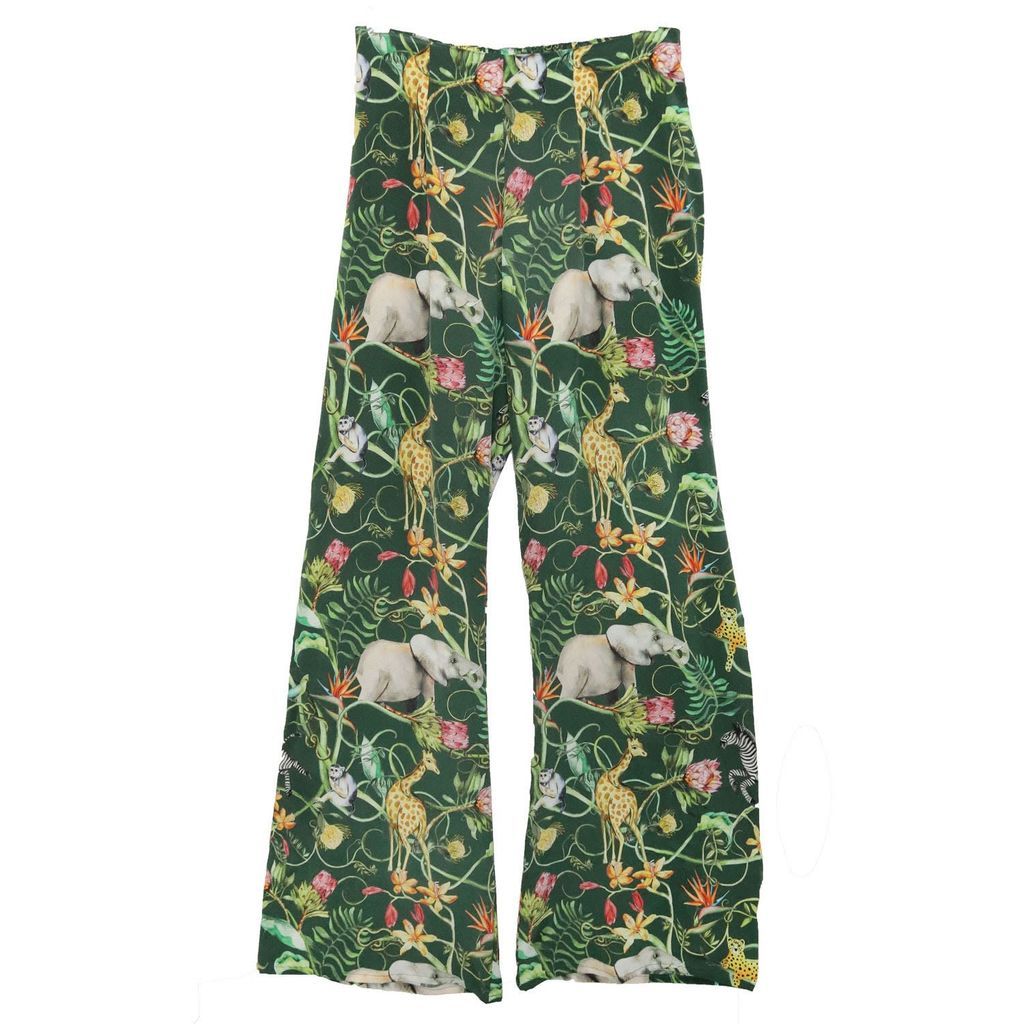 Women's Jungle Silk Pants Small Banniere