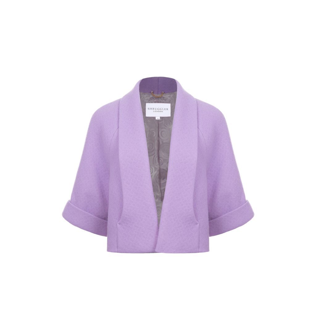 Women's Pink / Purple Estelle Cape Jacket - Lilac Vintage Wool Small Shruggler