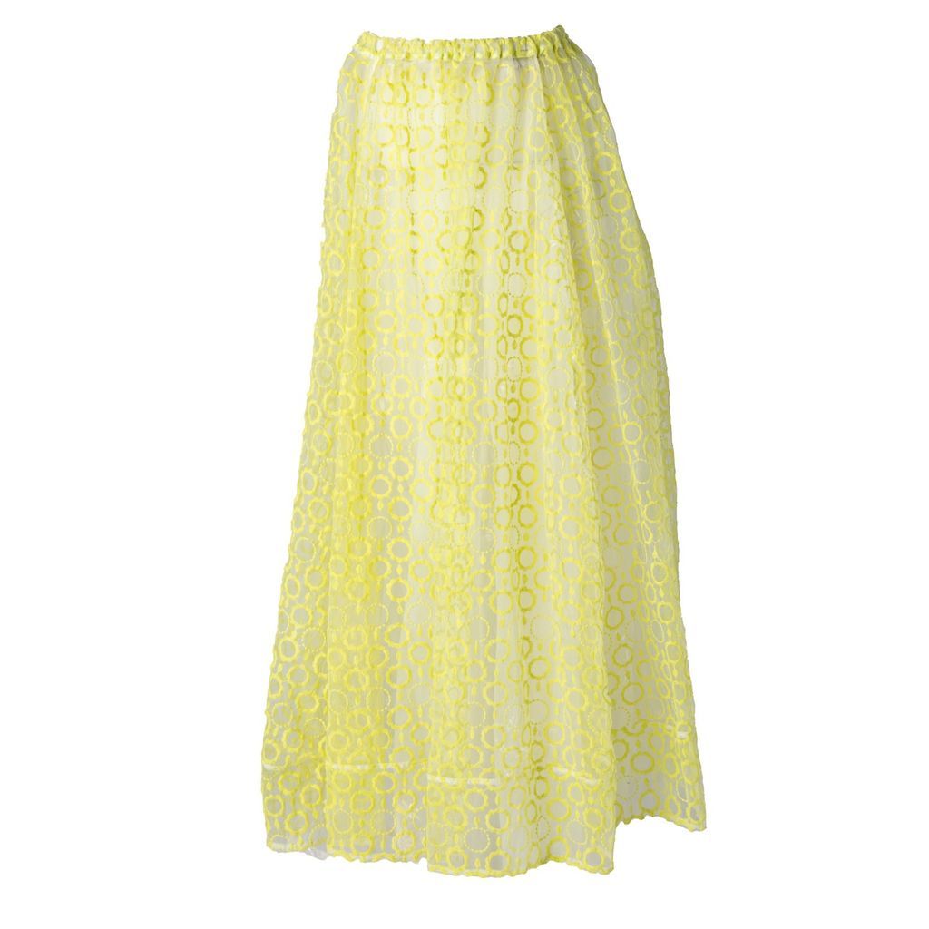 Women's Green Story - Vibrant Fluro Chiffon Mesh Maxi Skirt One Size Harlow Loves Daisy