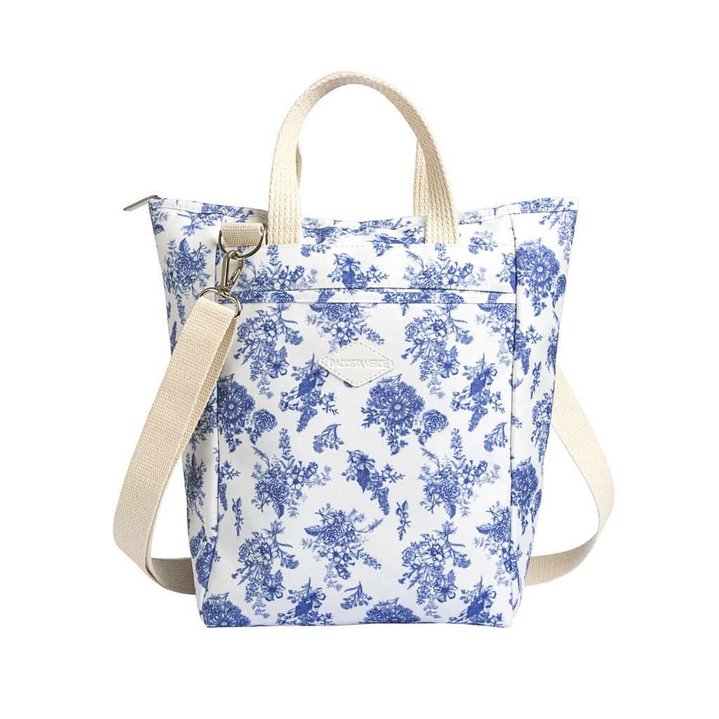 Women's Blue Tote Bag Recycle Toile De Jouy One Size DaCosta Verde