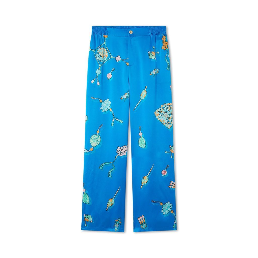 Women's Imperial Charms Silk Bottoms Blue Small Ning Dynasty