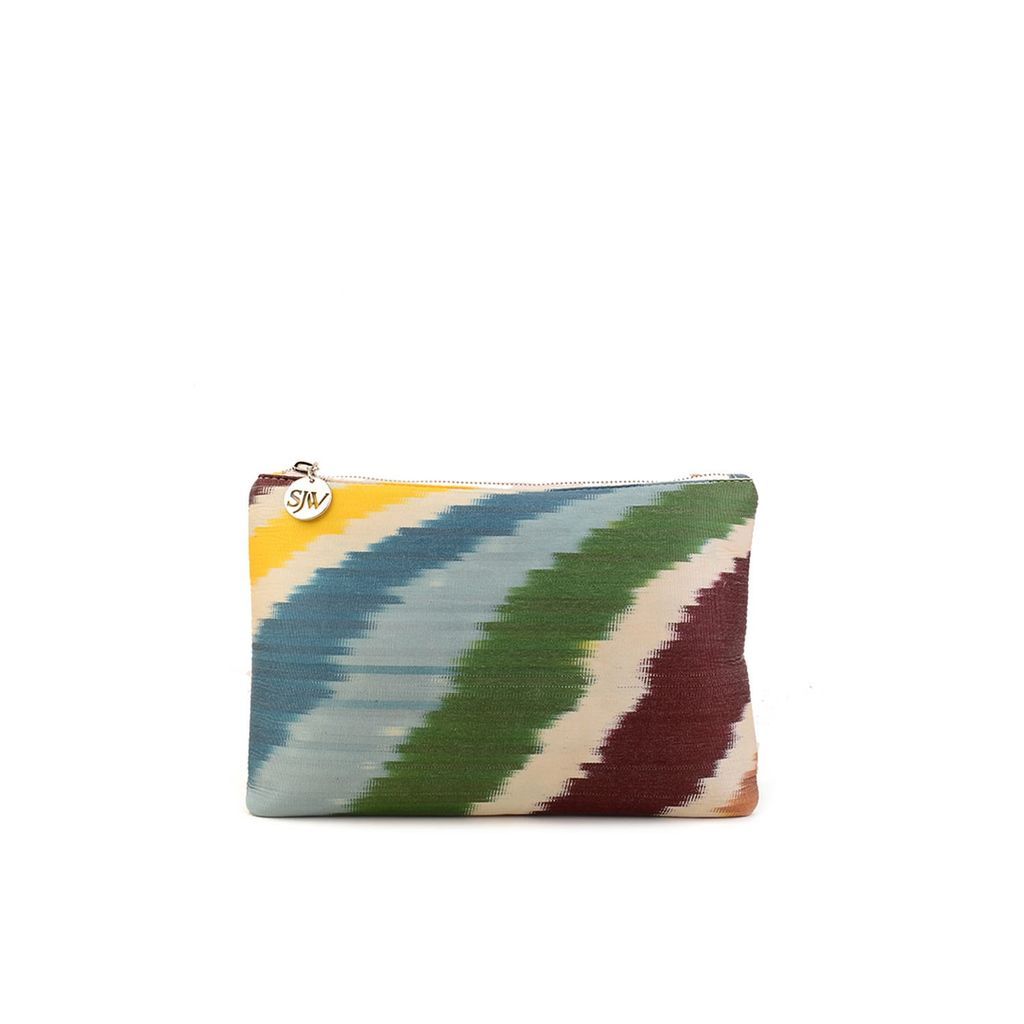 Women's Aquila Ikat Clutch Bag In Rainbow SJW BAGS LONDON