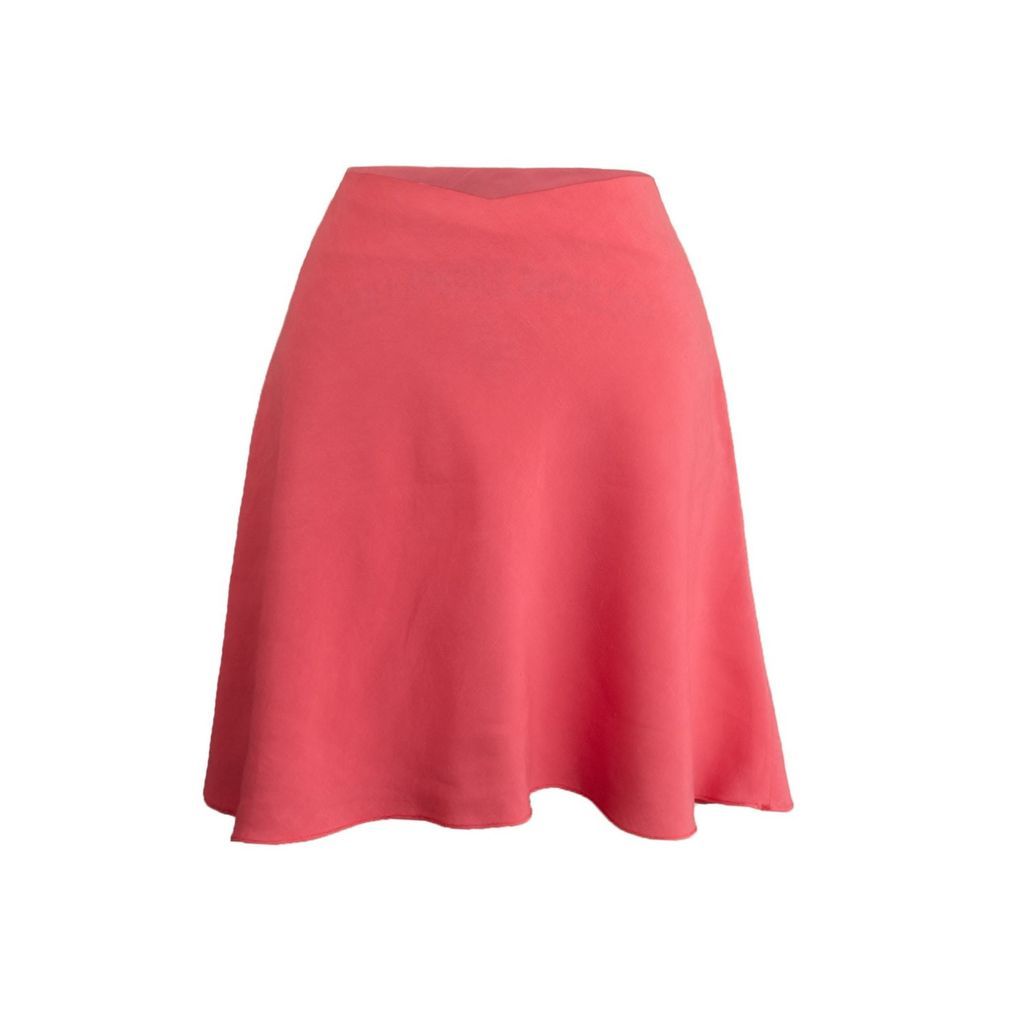 Women's Pink / Purple Marianna Linen Bias Skirt Hibiscus Extra Small La Leur