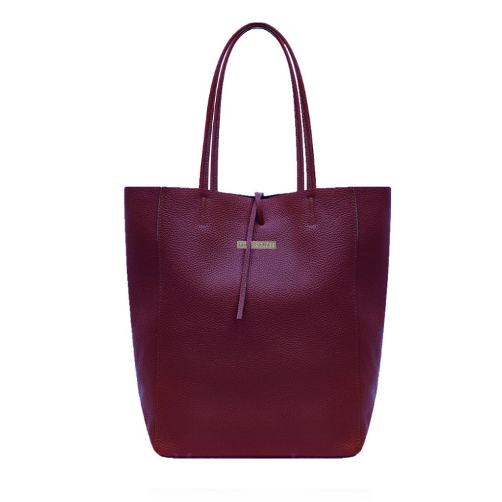 Women's Pink / Purple Milan Soft Leather Tote Bag In Burgundy Silver Hardware Betsy & Floss