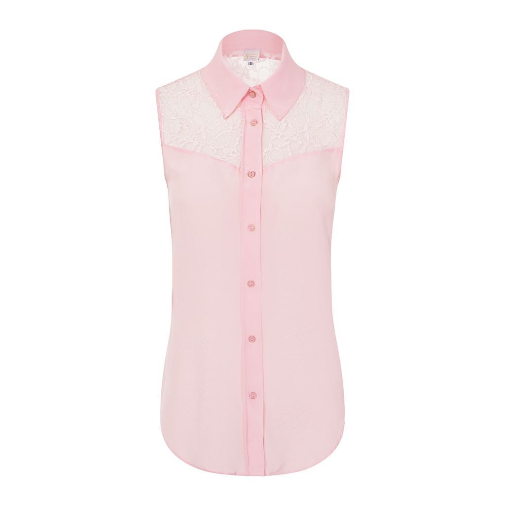 Women's Pink / Purple Pale Pink Silk Classic Top Extra Small Sophie Cameron Davies